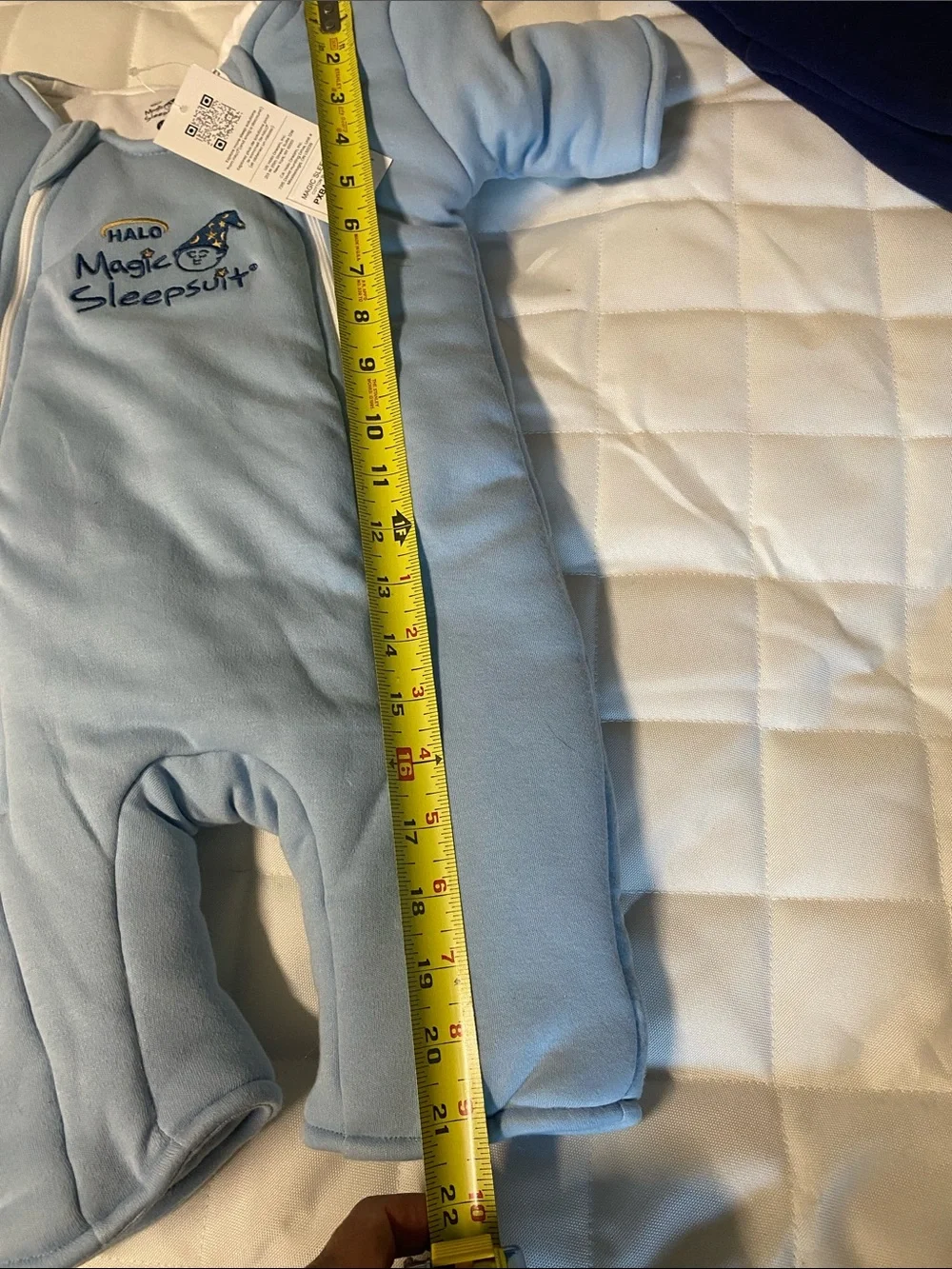 Halo Light Blue Infant Sleepsuit with Double Zippers
